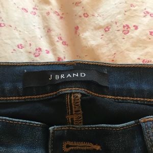J Brand dark denim jeans with knee slit